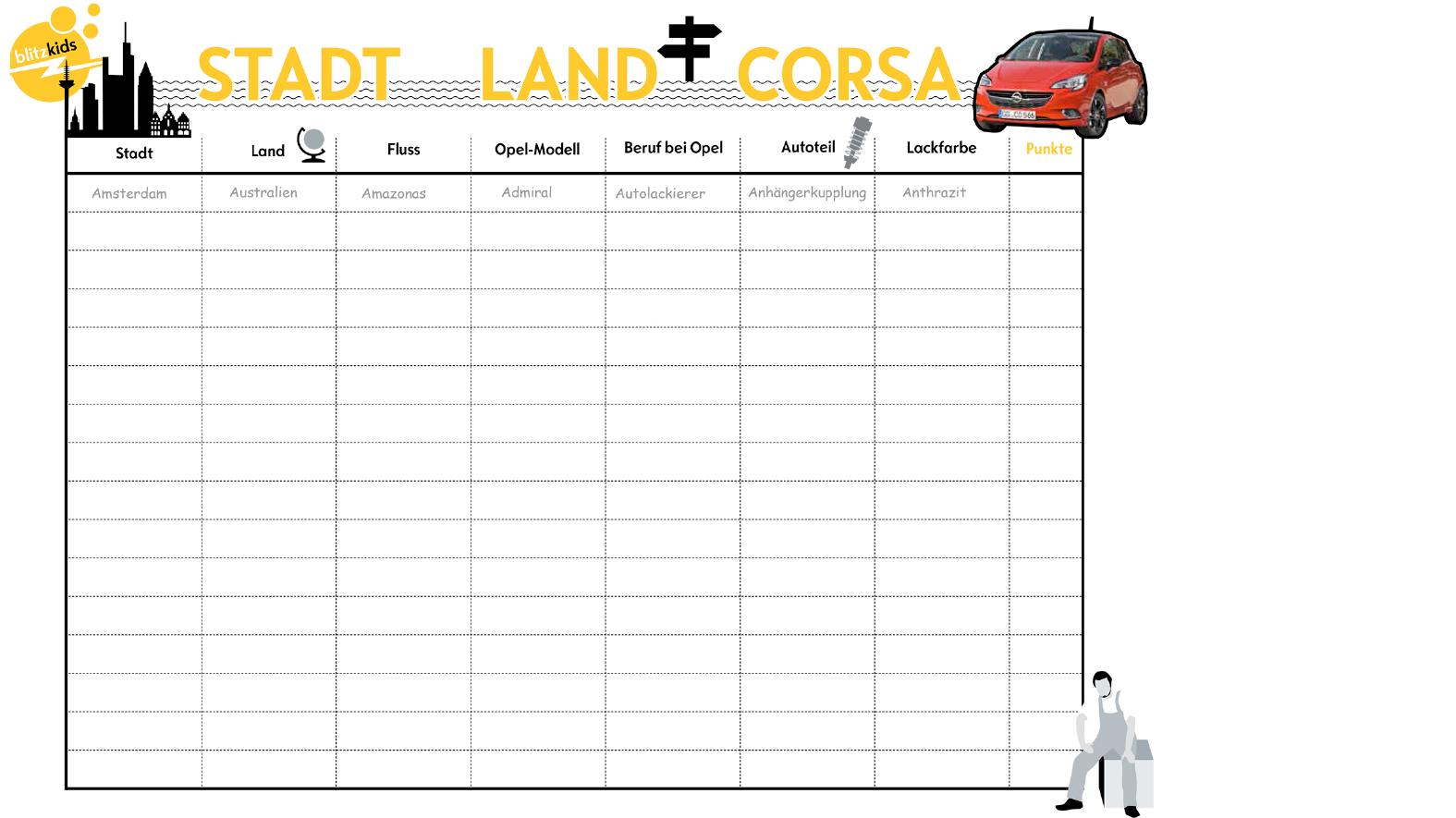 Stadt, Land, Corsa