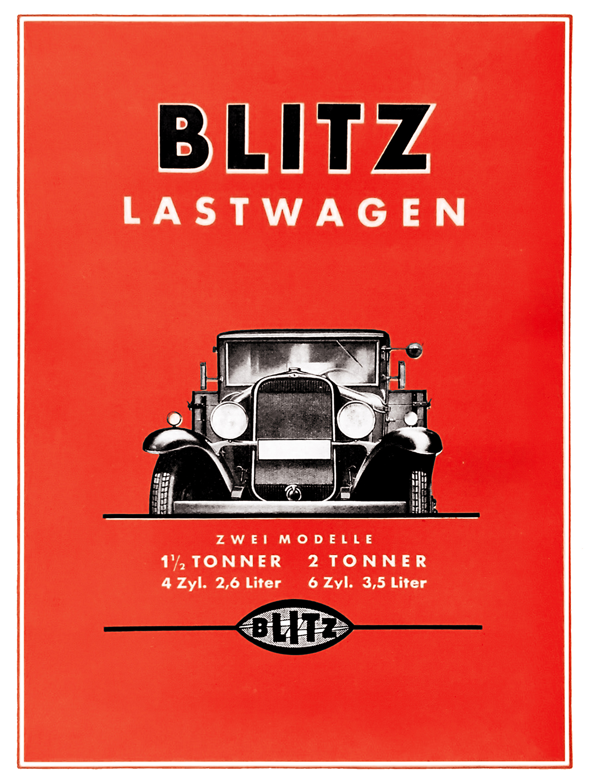 Poster Opel Blitz Schnell-Lastwagen LKW 1948 Plakat Reklame/ Werbung Truck